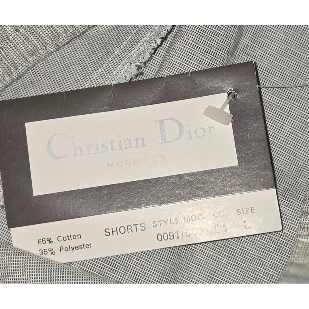 Vtg Christian Dior Monsieur Gray Pleated‎ Shorts Sz Large NWT Deadstock Preppy